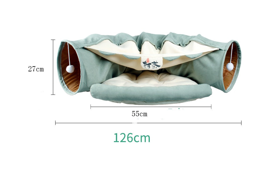 Interactive Cat Tunnel Toy – Hide, Chase & Exercise