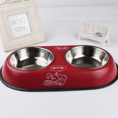 Non-Slip Double Pet Bowl – Healthy Meals for Happy Dogs