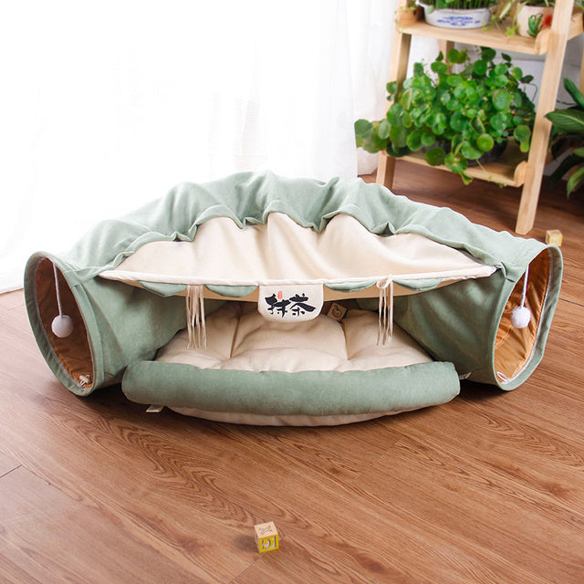 Interactive Cat Tunnel Toy – Hide, Chase & Exercise