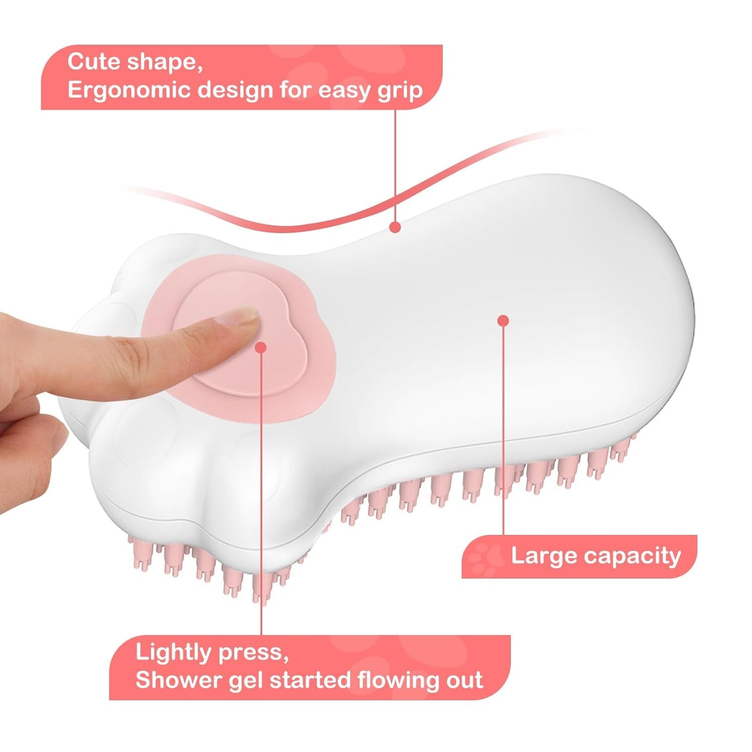 Soft Silicone Pet Brush – Bath Time Made Easy