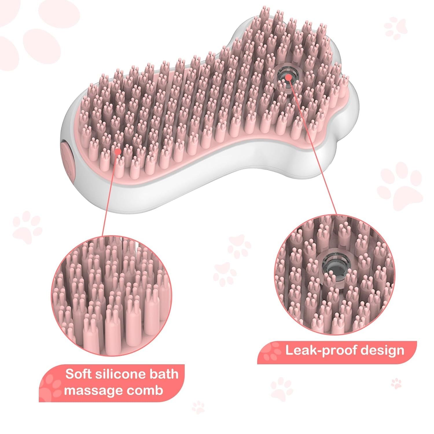 Soft Silicone Pet Brush – Bath Time Made Easy