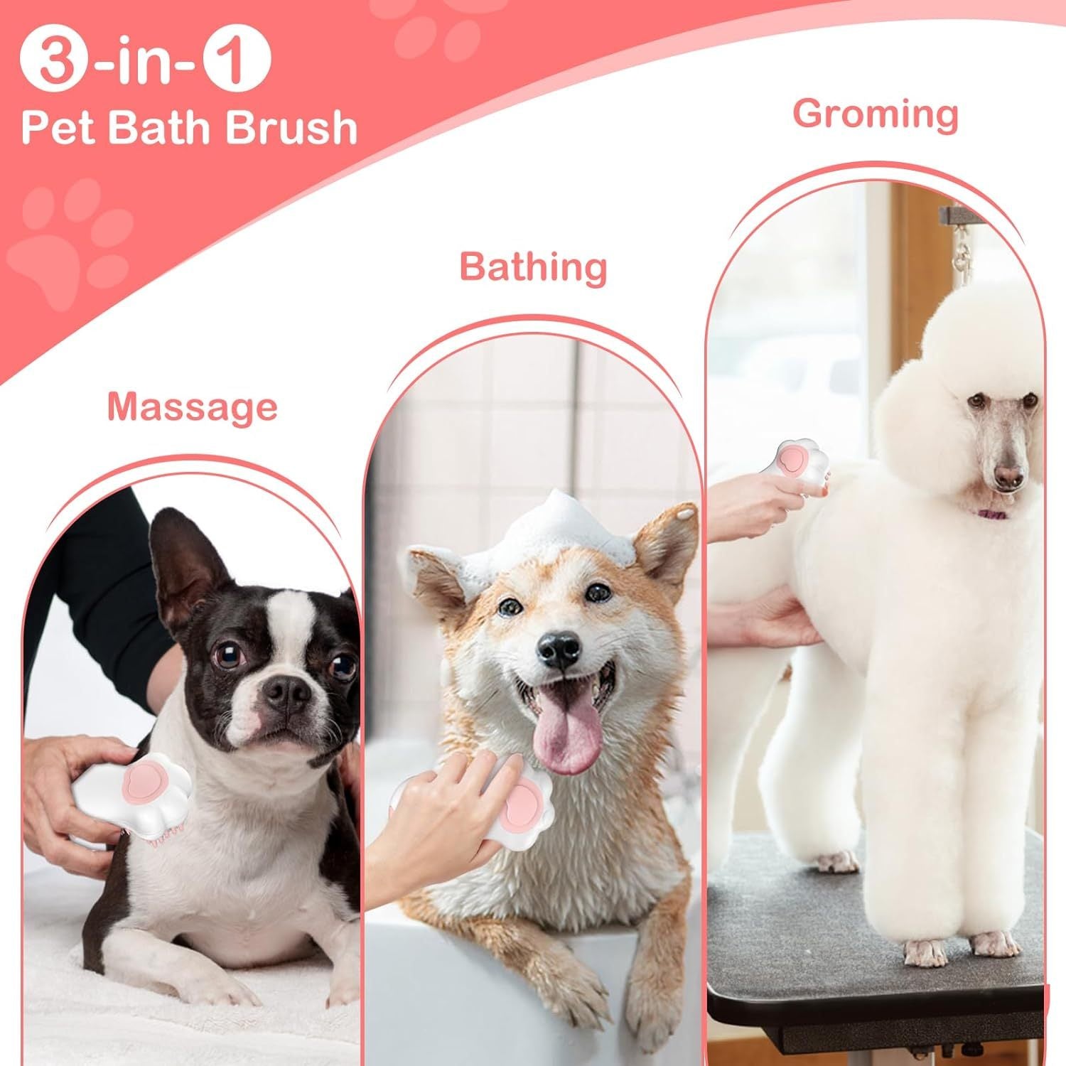 Soft Silicone Pet Brush – Bath Time Made Easy