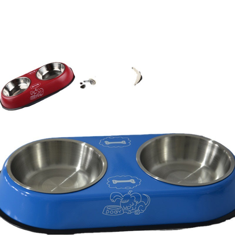 Non-Slip Double Pet Bowl – Healthy Meals for Happy Dogs