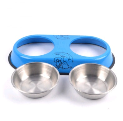 Non-Slip Double Pet Bowl – Healthy Meals for Happy Dogs