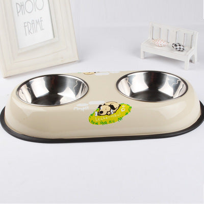 Non-Slip Double Pet Bowl – Healthy Meals for Happy Dogs