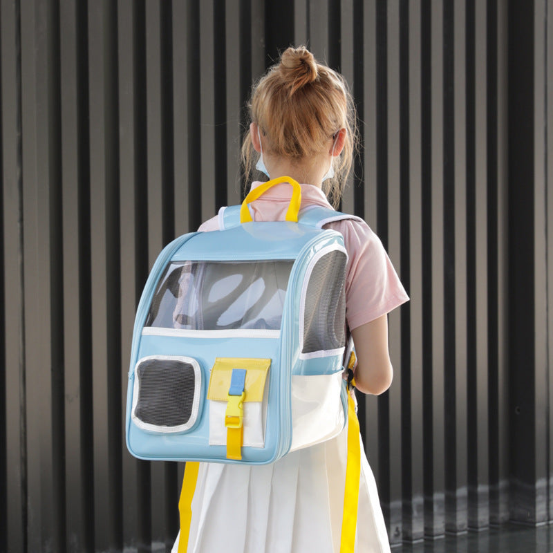 Transparent Pet Travel Backpack – Safe, Stylish & Breathable