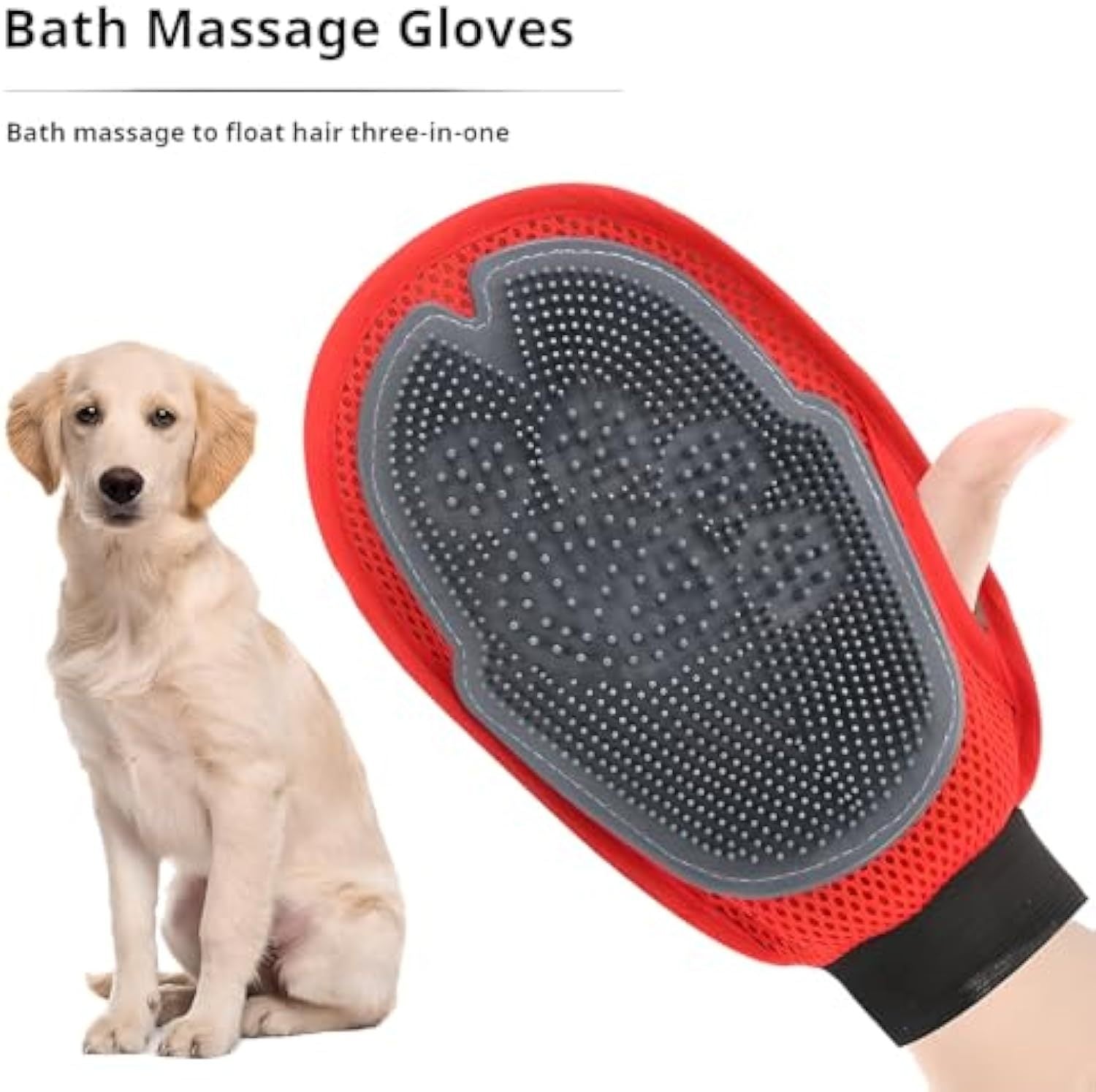 Pet Grooming Bath Glove – Brush, Clean & Remove Hair