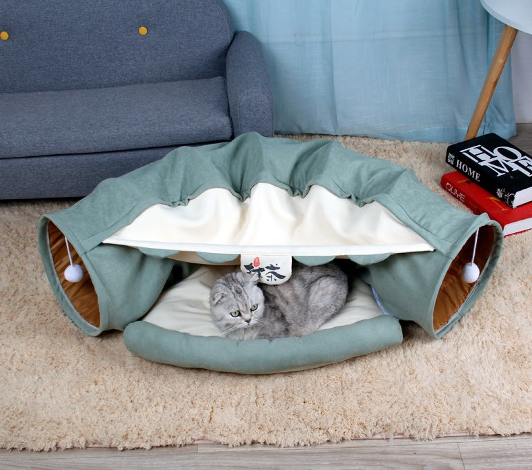 Interactive Cat Tunnel Toy – Hide, Chase & Exercise