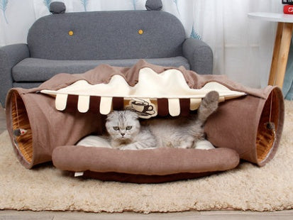 Interactive Cat Tunnel Toy – Hide, Chase & Exercise