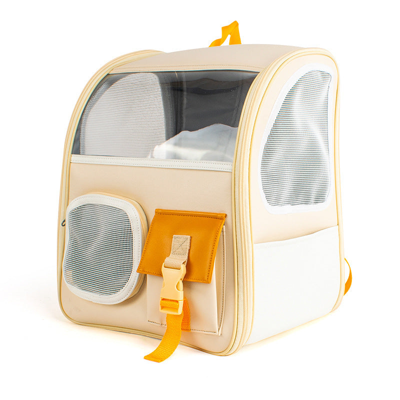 Transparent Pet Travel Backpack – Safe, Stylish & Breathable
