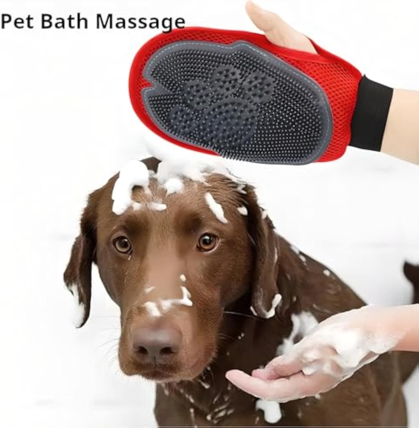 Pet Grooming Bath Glove – Brush, Clean & Remove Hair