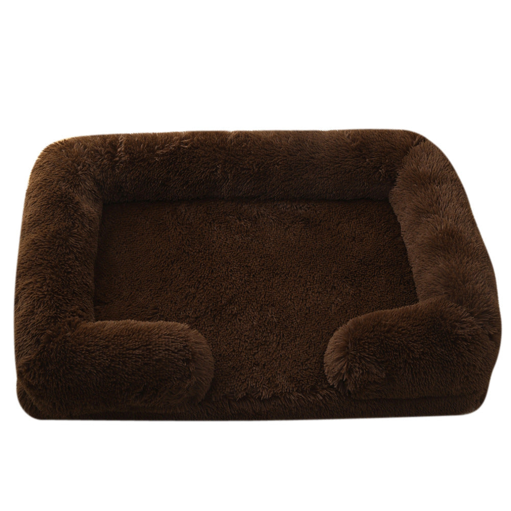 Plush Round Pet Bed – Cozy Winter Haven for Pets