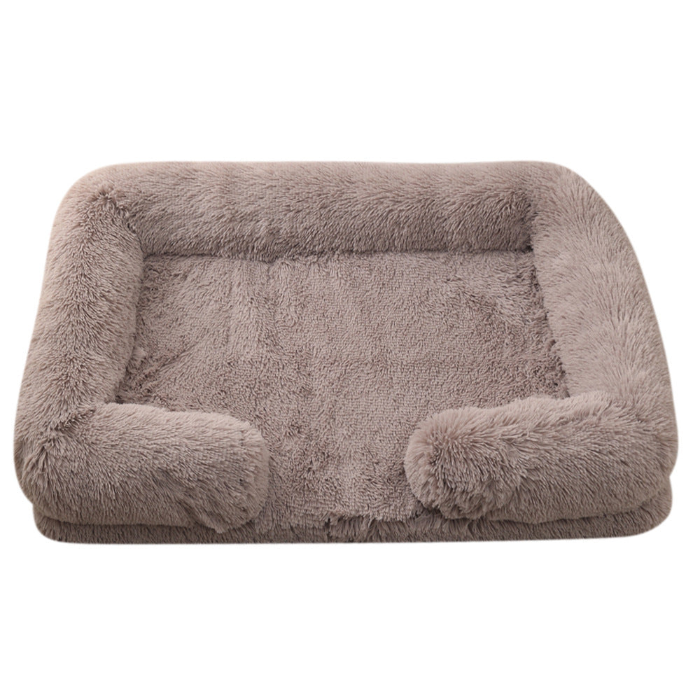 Plush Round Pet Bed – Cozy Winter Haven for Pets