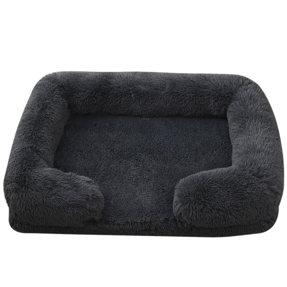 Plush Round Pet Bed – Cozy Winter Haven for Pets